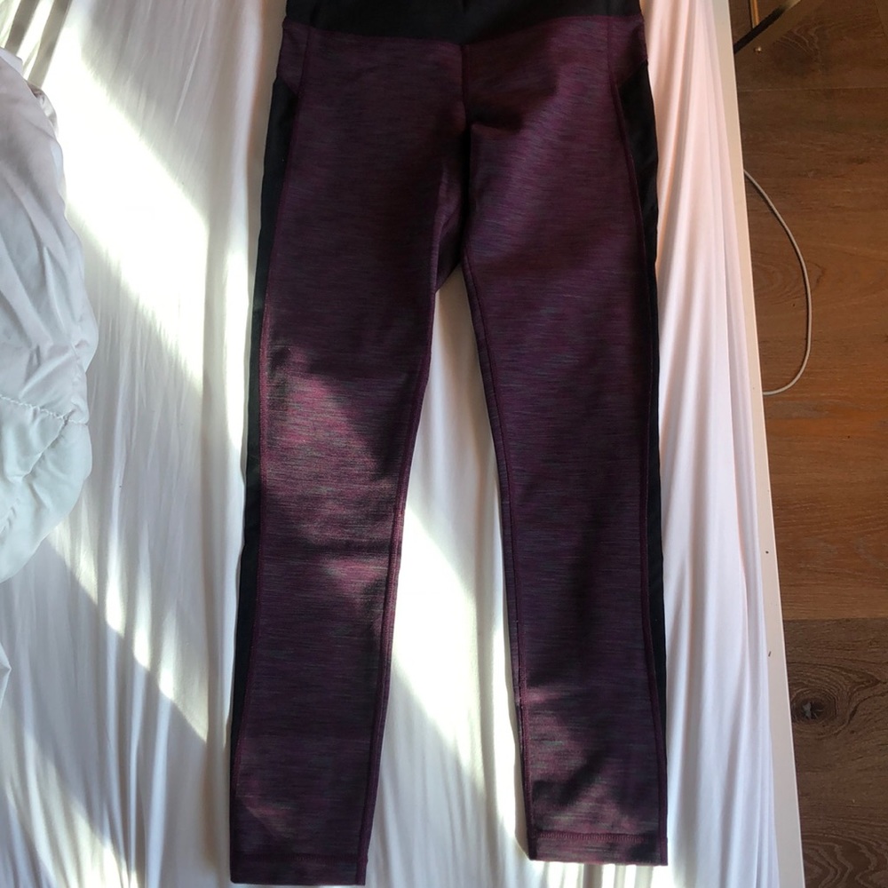 Purple and black yoga pants never worn